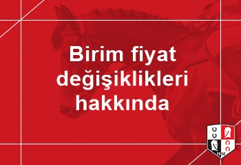 Birim fiyat değişiklikleri hakkında