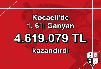 Kocaeli’de 1. 6’lı Ganyan’ı 1 kişi bildi