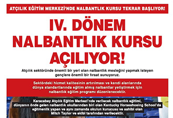Karacabey Atçılık Eğitim Merkezi'nde Nalbantlık Kursu açılıyor